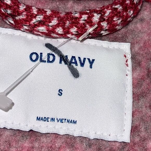 - Red herringbone pea coat, size Small NWOT￼ - Picture 2 of 5